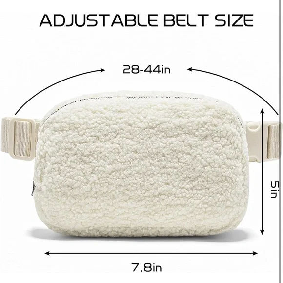 White Sherpa Belt Bag - Picture 2 of 7